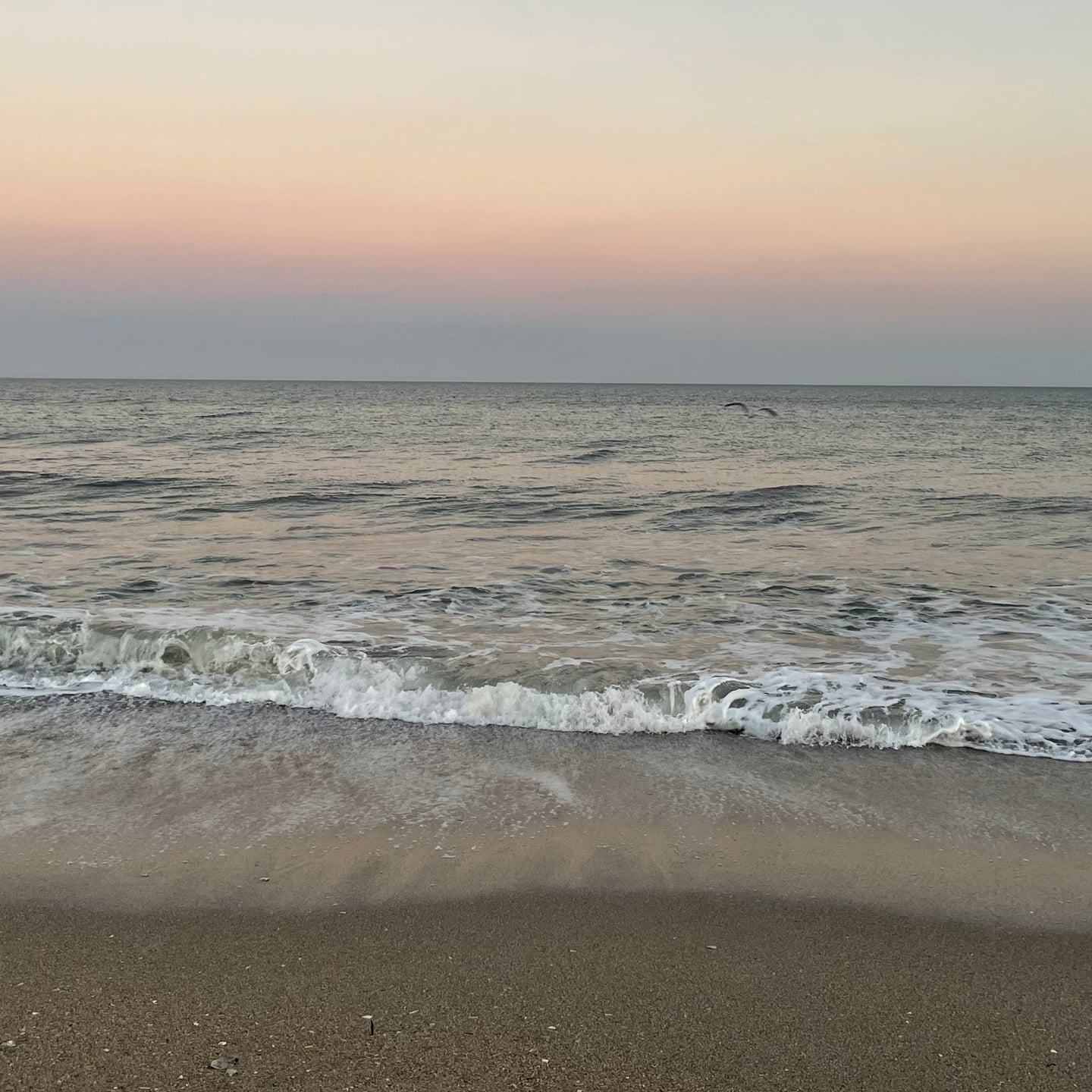 ocean waves lapping onto the shore