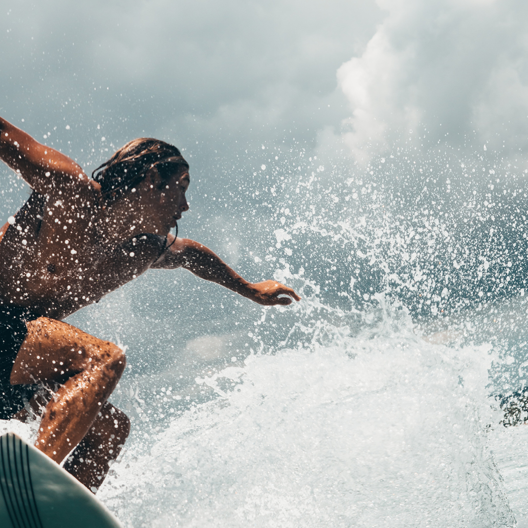 young adult surfing